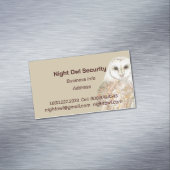 ウォーターカラーバーンドルセキュリティナイトフクロウビジネスCa マグネット名刺 (インサイチュ)