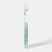 ウォーターカラーバーンドルフクロウ鳥野獣自然アート iPhoneケース (左側面)