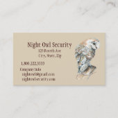 ウォーターカラーバーンフクロウのセキュリティビジネス 名刺 (正面)