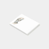 ウォーターカラーバーンフクロウバードアート ポストイット (アングル)