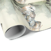 ウォーターカラーバーンフクロウバードアート ラッピングペーパー (ロールコーナー)