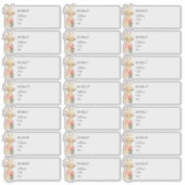 ウォーターカラーパイナップルズゲスト住所 シール (正面)