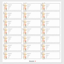 ウォーターカラーパイナップルズゲスト住所 シール