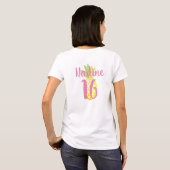 ウォーターカラーパイナップル Sweet 16 誕生日 Tシャツ (裏面フル)