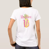 ウォーターカラーパイナップル Sweet 16 誕生日 Tシャツ (裏面)