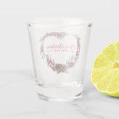 ウォーターカラーパインコーンリース ショットグラス (裏面)