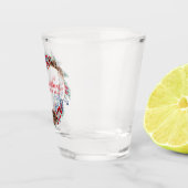 ウォーターカラーパインコーンリース ショットグラス (右)