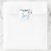 ウォーターカラーパインズアンドベリーホリデイ スクエアシール (バッグ)