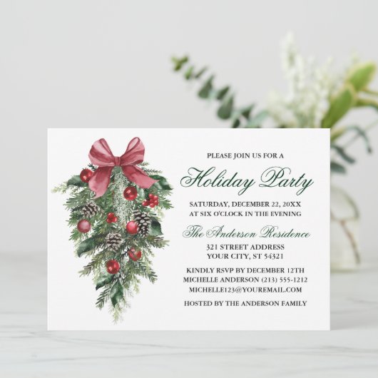 ウォーターカラーパインズベリーズボウグリーンホリデーパーティー 招待状 (スタンド正面)