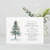 ウォーターカラーパインツリークリスマスホリデーオープンハウス 招待状 (スタンド正面)