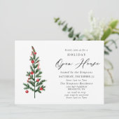 ウォーターカラーパインツリークリスマスホリデーオープンハウス 招待状 (スタンド正面)