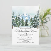 ウォーターカラーパインツリークリスマスホリデーオープンハウス 招待状 (スタンド正面)