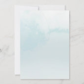 ウォーターカラーパインツリークリスマスホリデーオープンハウス 招待状 (裏面)