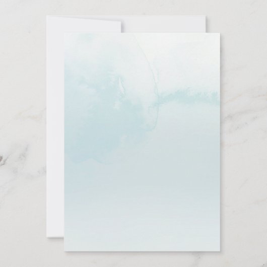 ウォーターカラーパインツリークリスマスホリデーオープンハウス 招待状 (裏面)