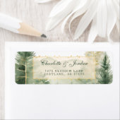 ウォーターカラーパインツリーズウッドランド差出人住所 ラベル (インサイチュ)