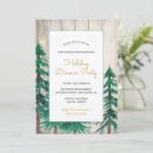 ウォーターカラーパインツリーズ企業のホリデーパーティー 招待状 (スタンド正面)