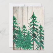 ウォーターカラーパインツリーズ企業のホリデーパーティー 招待状 (裏面)