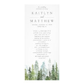 ウォーターカラーパインツリーフォレスト結婚式 プログラム (正面)