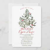 ウォーターカラーパインツリーブランチホリデーオープンハウス 招待状 (正面)