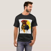 ウォーターカラーパグの仔犬 Tシャツ (正面フル)