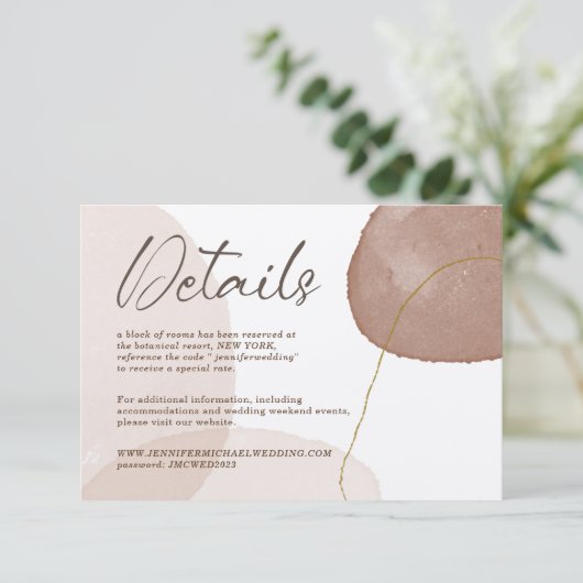 ウォーターカラーパステルアーストー結婚ン詳細 エンクロージャーカード (スタンド正面)