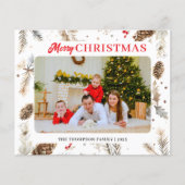 ウォーターカラーパステルウィンターフォトホリデーカード (正面)