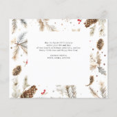 ウォーターカラーパステルウィンターフォトホリデーカード チラシ (裏面)