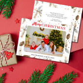 ウォーターカラーパステルウィンターフォトホリデーカード チラシ