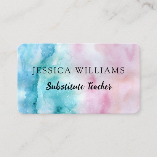 ウォーターカラーパステルカスタム 名刺 (正面)