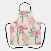 ウォーターカラーパステルガーデンフラワーズ エプロン (正面)