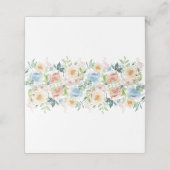 ウォーターカラーパステルガーデン結婚フローラ座席表 プレイスカード (外部開封)