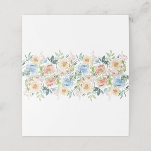 ウォーターカラーパステルガーデン結婚フローラ座席表 プレイスカード (外部開封)