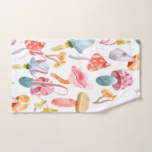 ウォーターカラーパステルキノコ バスタオルセット (ハンドタオル)