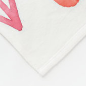 ウォーターカラーパステルキノコ フリースブランケット (角)