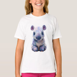 ウォーターカラーパステルギャラクシーサイコロ子供服 Tシャツ