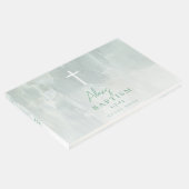 ウォーターカラーパステルグリーンバプテスマモダンスゲストブック ゲストブック (コーナー)