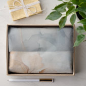 ウォーターカラーパステルグリーンピーチレトロ女性ポートレート 薄葉紙 (ギフト)