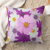 ウォーターカラーパステルコスモス装飾用クッション クッション (ブランケット)