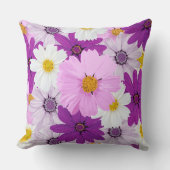 ウォーターカラーパステルコスモス装飾用クッション クッション (正面)