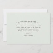 ウォーターカラーパステルスキュラーメンズガーランド結婚ズ サンキューカード (裏面)