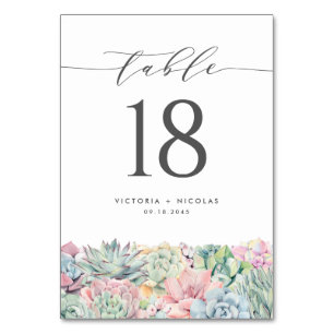 ウォーターカラーパステルスキュラーメンズガーランド結婚ズ テーブルナンバー