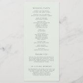 ウォーターカラーパステルスキュレントブーケ結婚ーズ プログラム (裏面)