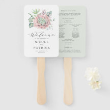 ウォーターカラーパステルスキュレント結婚式 プログラム