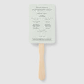 ウォーターカラーパステルスキュレント結婚式 プログラム ハンドファン (裏面)