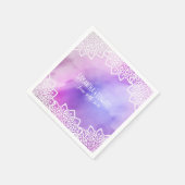 ウォーターカラーパステルズボホ結婚ズナプキンス スタンダードカクテルナプキン (角)