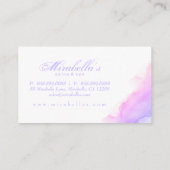 ウォーターカラーパステルトレンディーホワイトミニマリスト 名刺 (裏面)