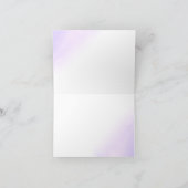 ウォーターカラーパステルパープル金ゴールドバー（ユダヤ教の）バル・ミツバー サンキューカード (内部)