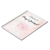 ウォーターカラーパステルピンクローズ祈りの言葉ジャーナル ノートブック (左側)