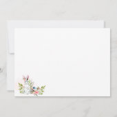 ウォーターカラーパステルピンクローゼズバニーハッピーイースター ノートカード (裏面)