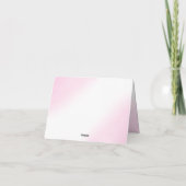 ウォーターカラーパステルピンク金ゴールドバー（ユダヤ教の）バル・ミツバー サンキューカード (裏面)